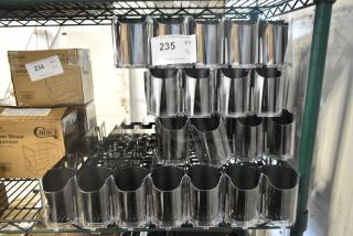 BRAND NEW SCRATCH AND DENT! Lot of 4 Black and Clear Poly Drink Sliders.