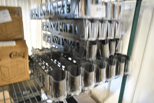 BRAND NEW SCRATCH AND DENT! Lot of 4 Black and Clear Poly Drink Sliders. - Image 2 of 2