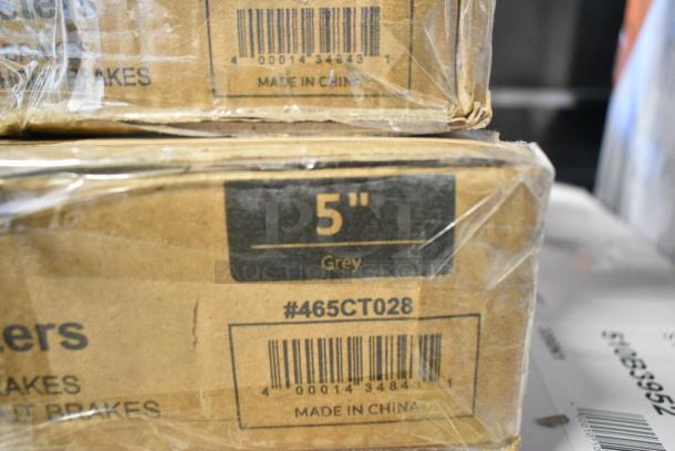 Box of 4 BRAND NEW SCRATCH AND DENT! 465CT028 Steelton 5" Poly Casters - 2 with Brakes - Image 4 of 5