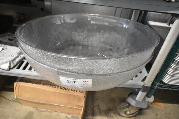 BRAND NEW SCRATCH AND DENT! Lot of 2 Clear Poly Bowls. - Image 1 of 3