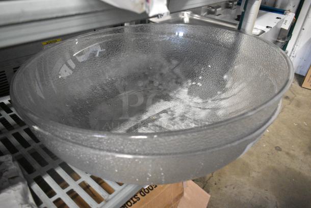 BRAND NEW SCRATCH AND DENT! Lot of 2 Clear Poly Bowls. - Image 2 of 3