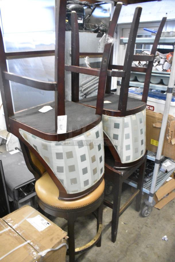 4 Various Bar Height Chairs. 4 Times Your Bid! - Image 5 of 5