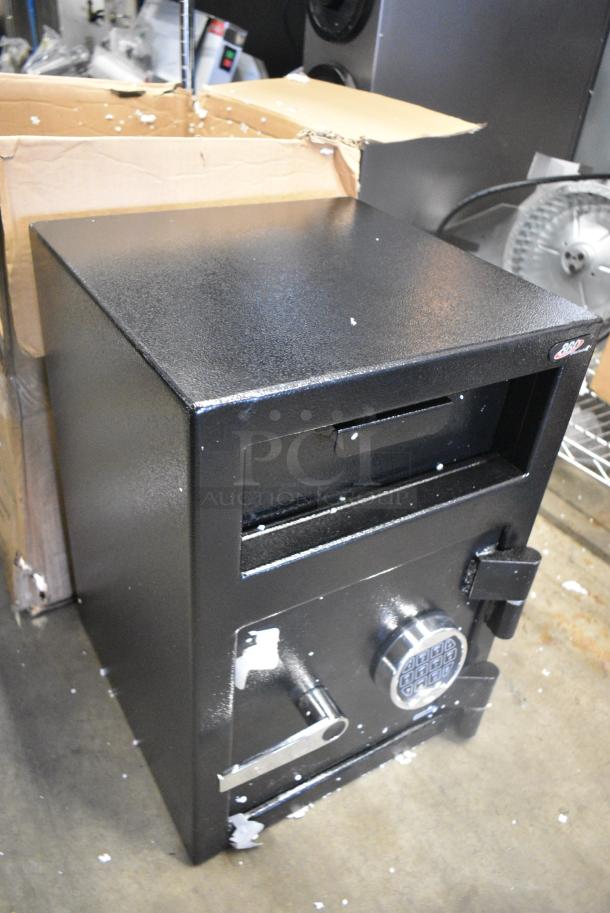 BRAND NEW SCRATCH AND DENT! 911DS202 360 Office Furniture 14" x 14" x 20" Black Steel Depository Safe with Electronic Keypad Lock - Image 2 of 8