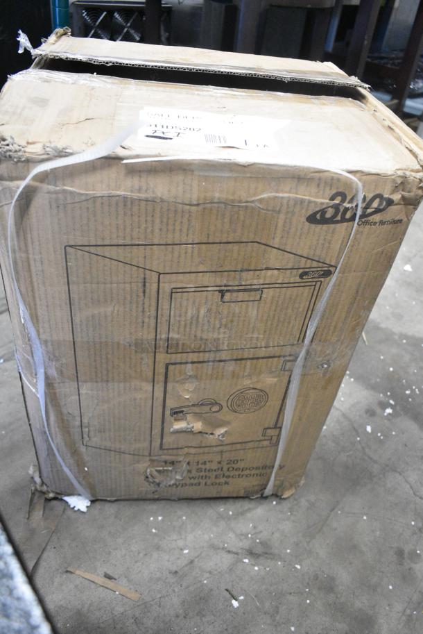 BRAND NEW SCRATCH AND DENT! 911DS202 360 Office Furniture 14" x 14" x 20" Black Steel Depository Safe with Electronic Keypad Lock - Image 7 of 8