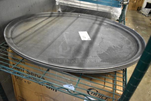 3 Black Oval Serving Trays. 3 Times Your Bid! - Image 2 of 3