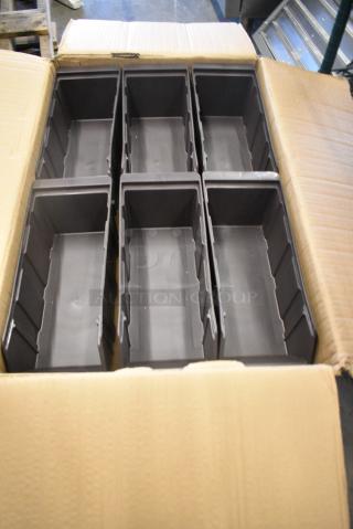 BRAND NEW SCRATCH AND DENT! Choice 176CDBBR12 Brown Self-Serve Organizer Bin - 12 1/4" X 5"
