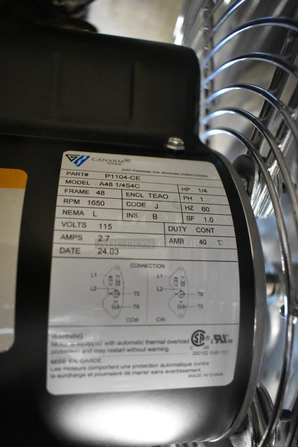 BRAND NEW SCRATCH AND DENT! Canarm A48 1/4S4C Metal Exhaust Shutter Fan. 115 Volts, 1 Phase. - Image 2 of 5