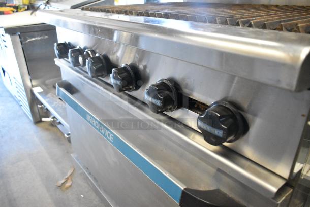 Radiance Stainless Steel Commercial Natural Gas Powered Charbroiler Grill w/ Oven, Over Shelf and Back splash. - Image 4 of 6
