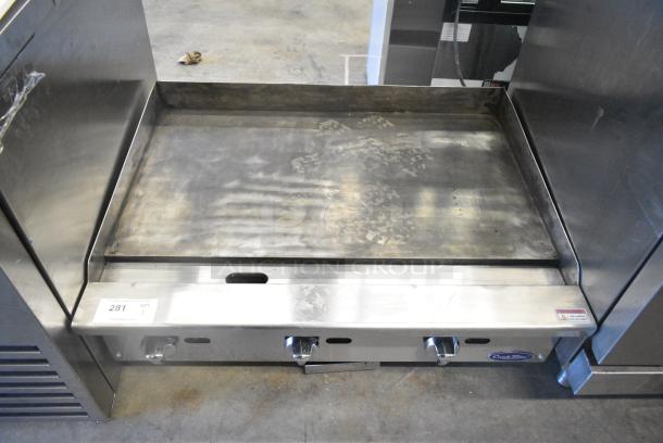 CookRite ATMG-36 Stainless Steel Commercial Countertop Natural Gas Powered Flat Top Griddle. 90,000 BTU. - Image 1 of 5