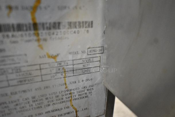 CookRite ATMG-36 Stainless Steel Commercial Countertop Natural Gas Powered Flat Top Griddle. 90,000 BTU. - Image 5 of 5
