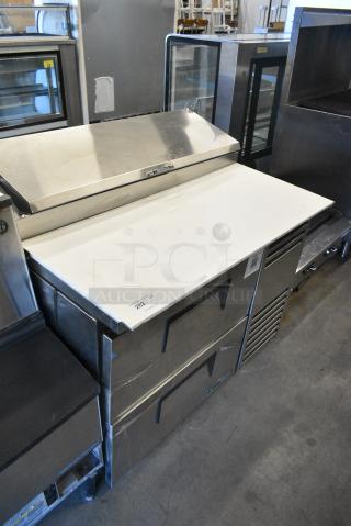 2024 True TPP-AT-44D-2-HC Stainless Steel Commercial Pizza Prep Table. 115 Volts, 1 Phase. - Item #1156658