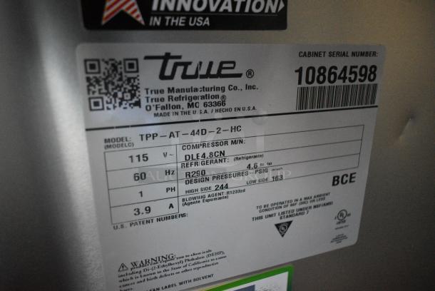 BRAND NEW SCRATCH AND DENT! 2024 True TPP-AT-44D-2-HC Stainless Steel Commercial Pizza Prep Table. 115 Volts, 1 Phase. - Image 6 of 6