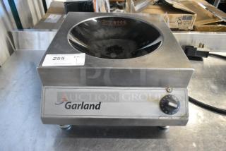 Garland SH/WO 5000 Stainless Steel Commercial Countertop Single Burner Induction Wok Range. 208 Volts, 3 Phase.