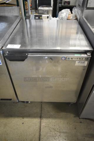 Beverage Air UCR27A Stainless Steel Commercial Single Door Undercounter Cooler. 115 Volts, 1 Phase.