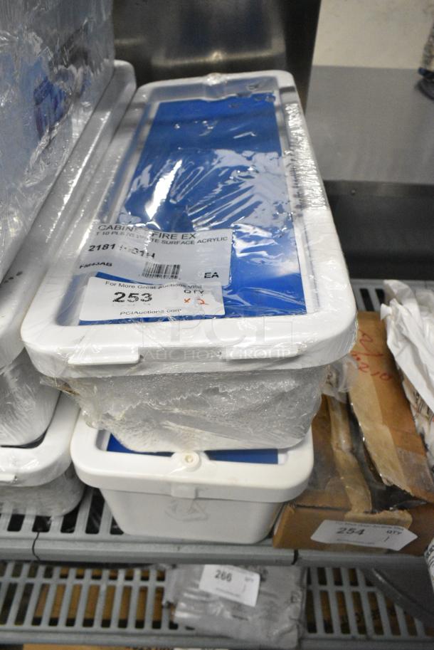 2 BRAND NEW SCRATCH AND DENT! 21811001H Cato 11001-H Chief White Surface-Mounted Fire Extinguisher Cabinet with Hammer Attachment for 10 lb. Fire Extinguishers. 2 Times Your Bid! - Image 1 of 3
