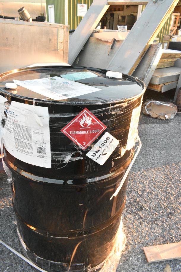 Black Metal Barrel. - Image 2 of 4