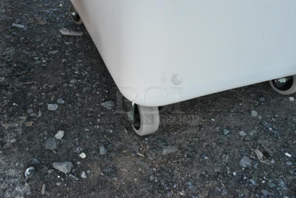 White Poly Ingredient Bin on Commercial Casters. - Image 2 of 3