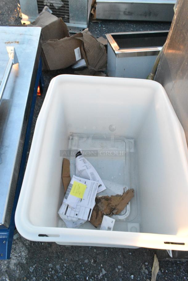 White Poly Ingredient Bin on Commercial Casters. - Image 3 of 3