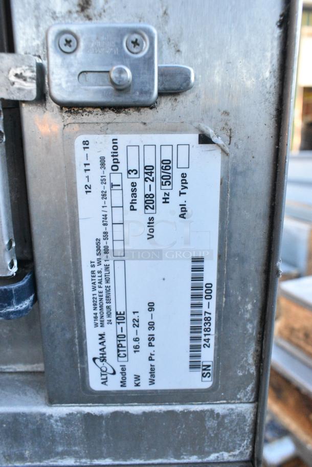 2018 Alto Shaam CTP10-10E Stainless Steel Commercial Electric Powered Combi Convection Oven on Equipment Stand. 208-240 Volts, 3 Phase. - Image 5 of 5