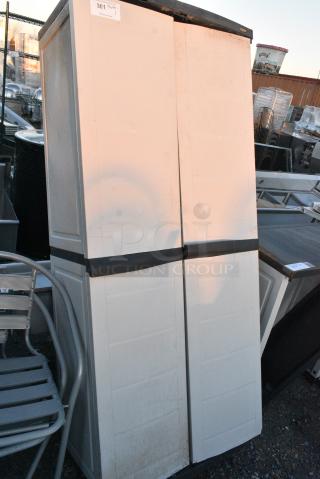 Poly Tan 2 Door Cabinet.