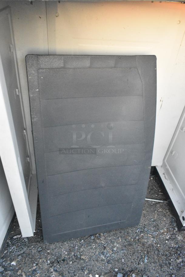 Poly Tan 2 Door Cabinet. Missing Doors. - Image 2 of 3