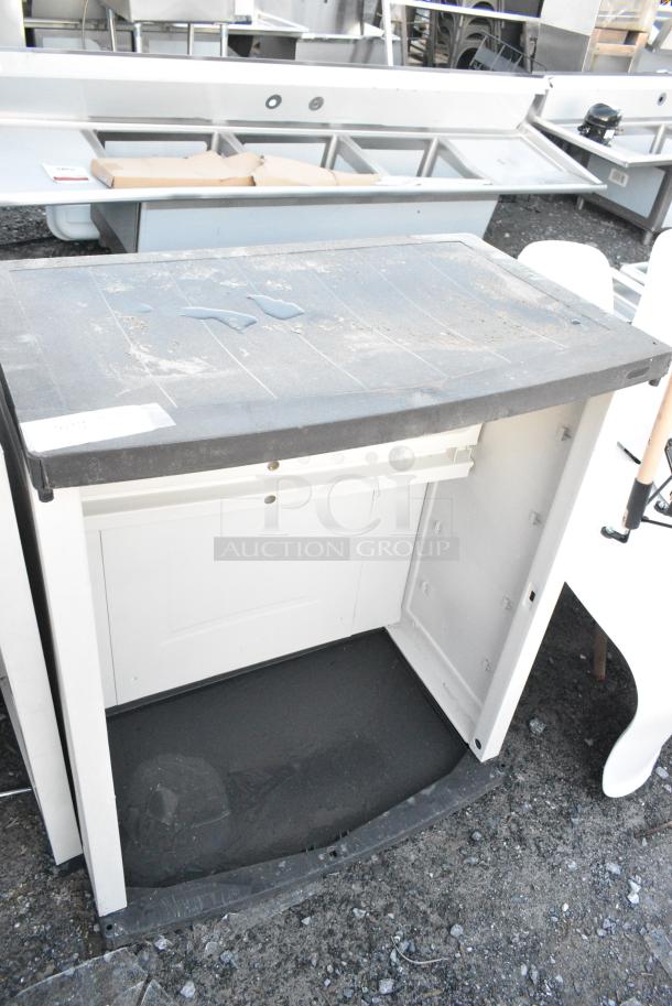 Poly Tan 2 Door Cabinet. - Image 2 of 4