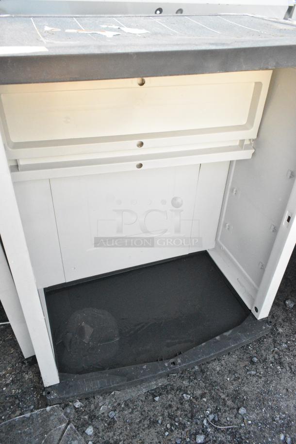 Poly Tan 2 Door Cabinet. - Image 4 of 4