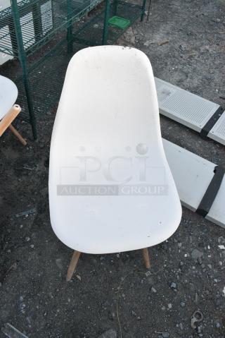 4 White Poly Dining Height Chair. 4 Times Your Bid!