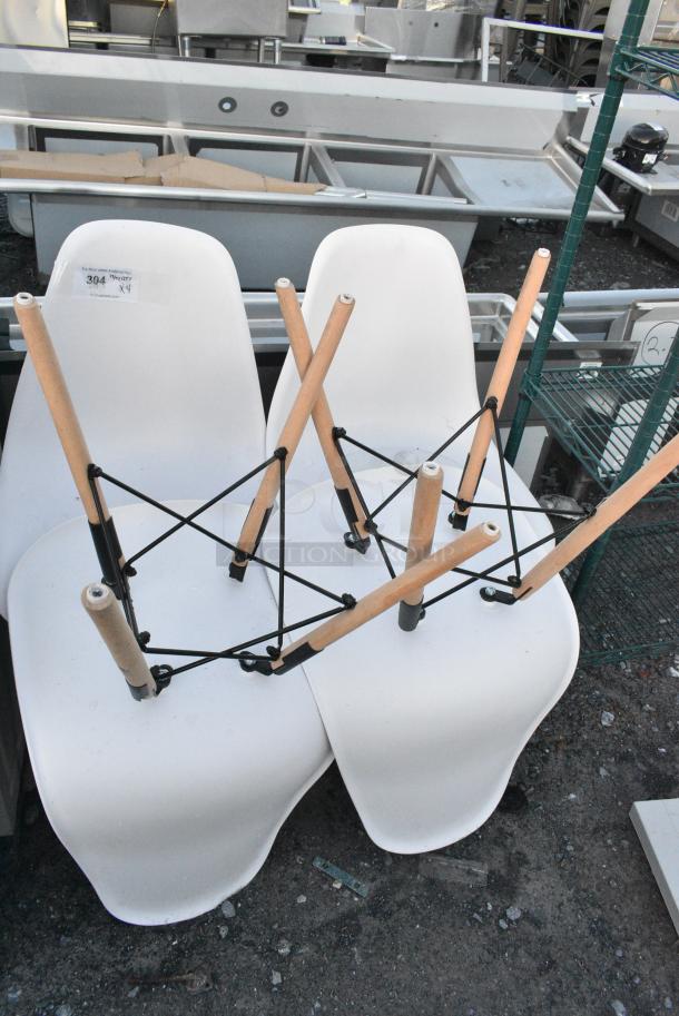 4 White Poly Dining Height Chair. 4 Times Your Bid! - Image 2 of 2