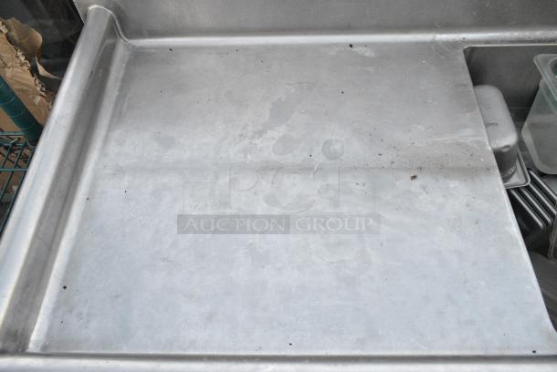 Stainless Steel Commercial Single Bay Sink w/ Left Side Drain Board, Faucet, Handles and Contents Including Poly Bins. - Image 4 of 5
