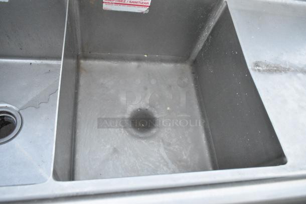 Stainless Steel Commercial 3 Bay Sink w/ Dual Drain Boards, Faucet and 2 Sets of Handles. - Image 4 of 7