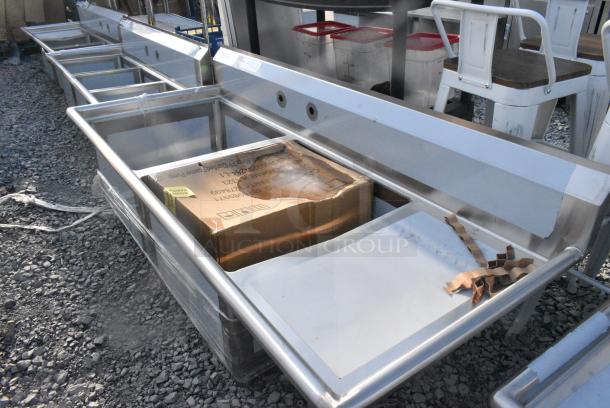 BRAND NEW SCRATCH AND DENT! Regency 600S2242418R Stainless Steel 2 Bay Sink w/ Right Side Drain Board. - Image 3 of 6
