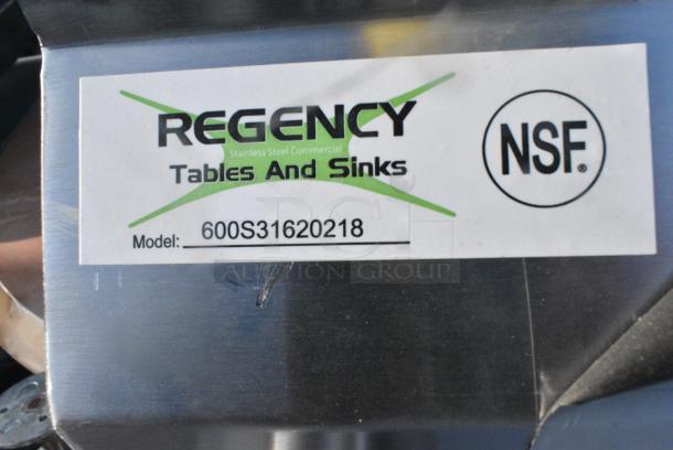 BRAND NEW SCRATCH AND DENT! Regency 600S31620218 88" 16 Gauge Stainless Steel Three Compartment Commercial Sink. No Legs. - Image 4 of 4
