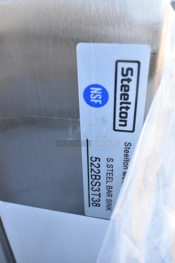 BRAND NEW SCRATCH AND DENT! Steelton 522BS3T38 3 Bowl 18 Gauge Underbar Sink - 38" x 18 3/4". May Be Missing Pieces. - Image 5 of 6