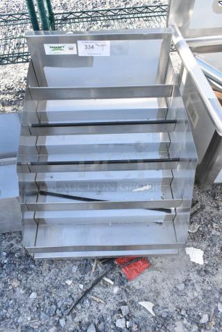 BRAND NEW SCRATCH AND DENT! Regency 600LDR2318 18" Five-Tiered Stainless Steel Liquor Display Rack - 23" Deep. No Legs.