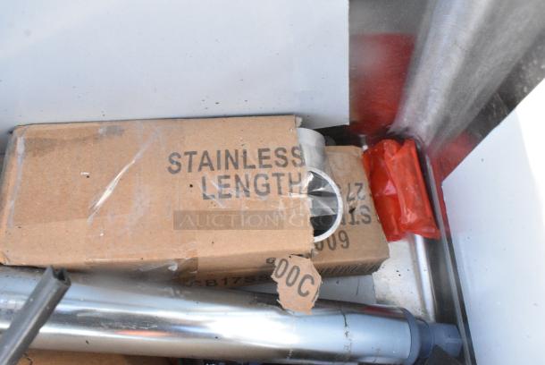 BRAND NEW SCRATCH AND DENT! Regency 600S11717 22" 16-Gauge Stainless Steel One Compartment Commercial Sink with Galvanized Steel Legs and without Drainboard - Image 5 of 6