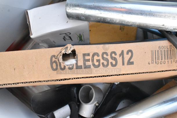 BRAND NEW SCRATCH AND DENT! Regency 600S11717 22" 16-Gauge Stainless Steel One Compartment Commercial Sink with Galvanized Steel Legs and without Drainboard - Image 6 of 6