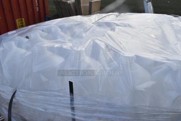BRAND NEW SCRATCH AND DENT! Pallet Lot of Clear Poly Dairy Gallons - Image 3 of 4