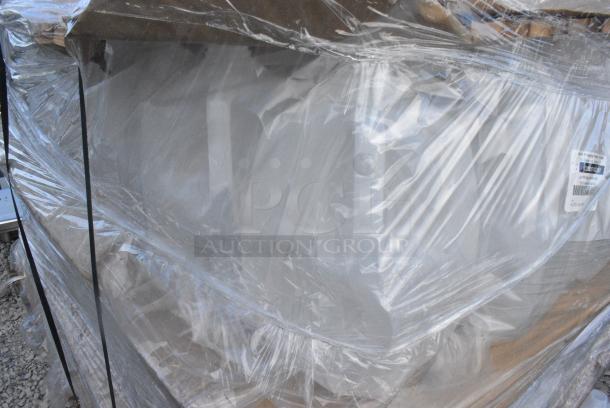 BRAND NEW SCRATCH AND DENT! Pallet Lot of 128DS1N236B007 Clear Poly Dairy Gallons - Image 4 of 5