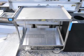 BRAND NEW SCRATCH AND DENT! Lakeside Stainless Steel 3 Tier Cart on Commercial Casters.