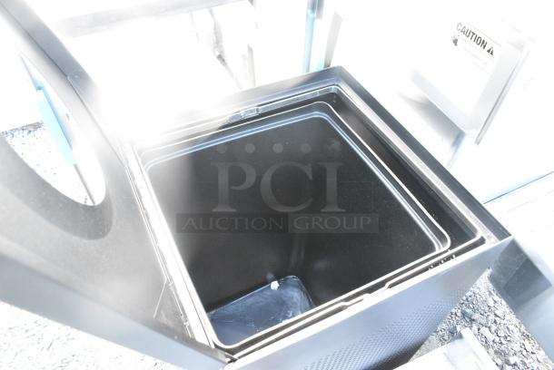 BRAND NEW SCRATCH AND DENT! Rubbermaid Black Metal Trash Can Shell. - Image 4 of 6