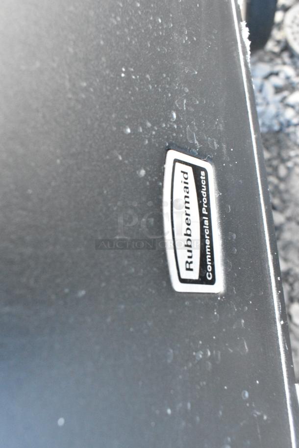 BRAND NEW SCRATCH AND DENT! Rubbermaid Black Metal Trash Can Shell. - Image 6 of 6