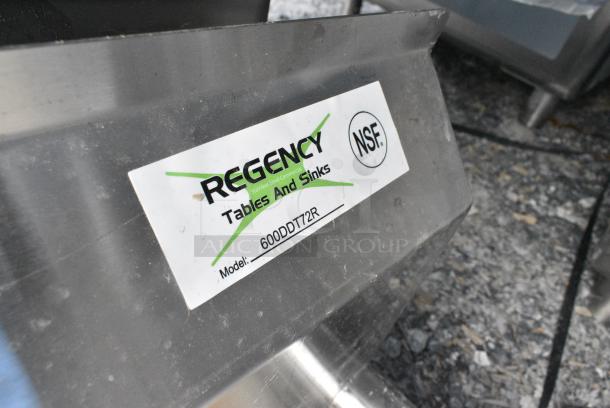 BRAND NEW SCRATCH AND DENT! Regency 600DDT72R 16 Gauge 6' Soiled / Dirty Dish Table - Right Drainboard - Image 5 of 5