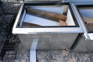 BRAND NEW SCRATCH AND DENT! Stainless Steel Drop In Ice Bin w/ Lid.
