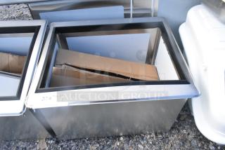 BRAND NEW SCRATCH AND DENT! Stainless Steel Drop In Ice Bin w/ Lid.
