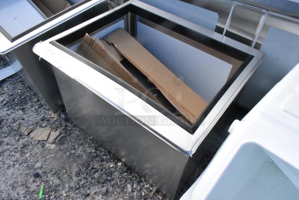 BRAND NEW SCRATCH AND DENT! Stainless Steel Drop In Ice Bin w/ Lid. - Image 3 of 4