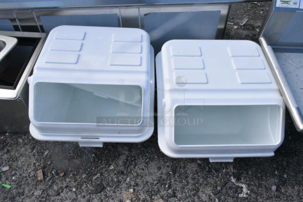 2 BRAND NEW SCRATCH AND DENT! White Poly Ingredient Bins. No Lids. 2 Times Your Bid! - Image 1 of 4