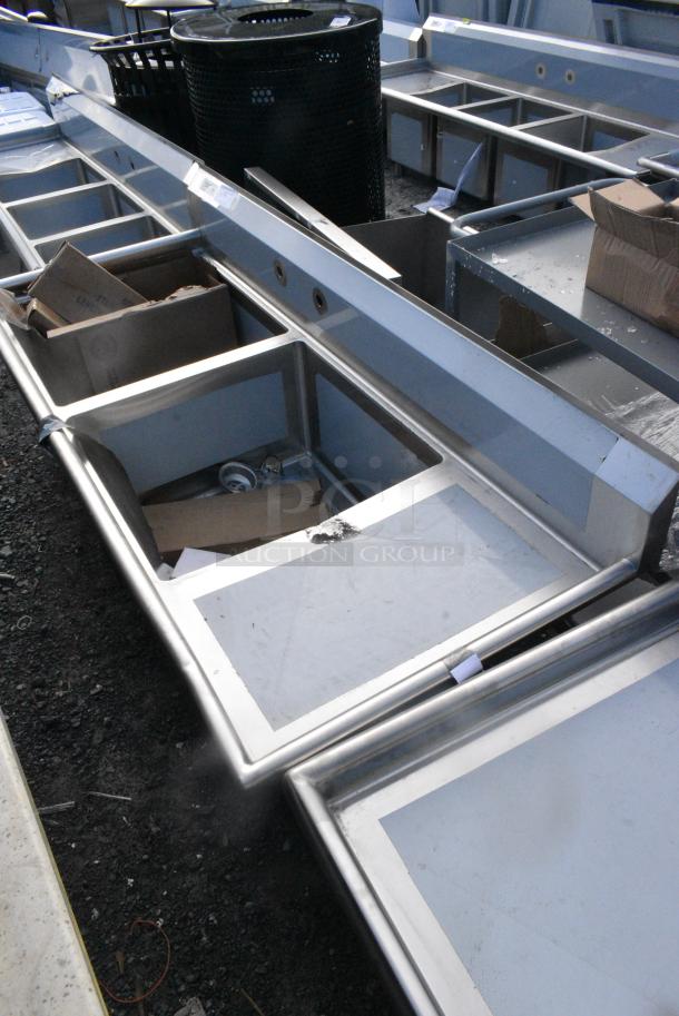BRAND NEW SCRATCH AND DENT! Regency 600S2242418R Stainless Steel 2 Bay Sink w/ Right Side Drain Board. - Image 2 of 5