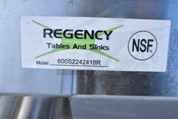 BRAND NEW SCRATCH AND DENT! Regency 600S2242418R Stainless Steel 2 Bay Sink w/ Right Side Drain Board. - Image 5 of 5