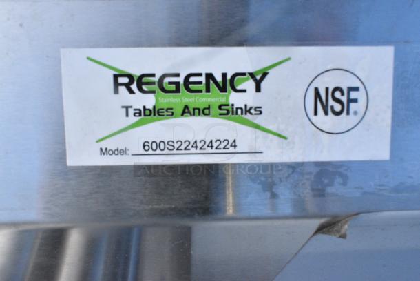 BRAND NEW SCRATCH AND DENT! Regency 600S22424224 Stainless Steel 2 Bay Sink w/ Dual Drain Boards. No Legs. - Image 3 of 3
